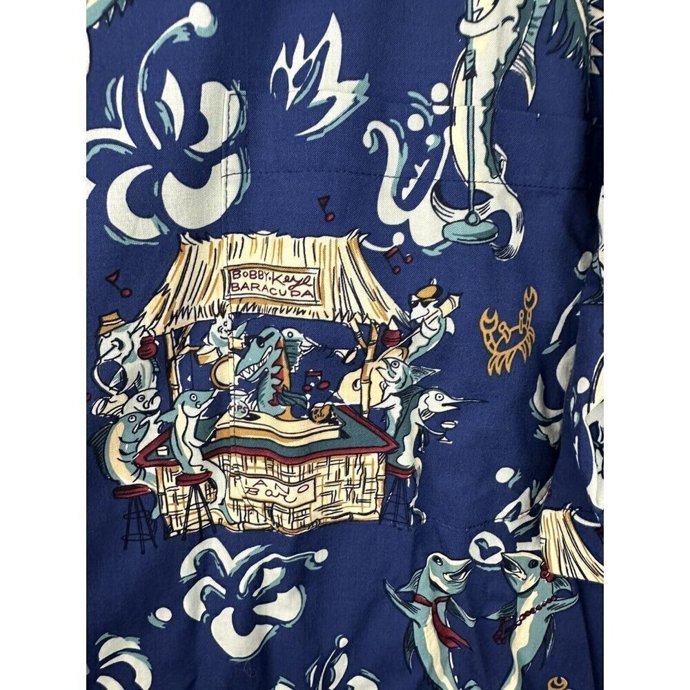 Bluewater Rat Pack Jazz Piano Bar‎ Fish Tropical Camp Shirt Hawaiian Mens XL USA - Picture 4 of 9